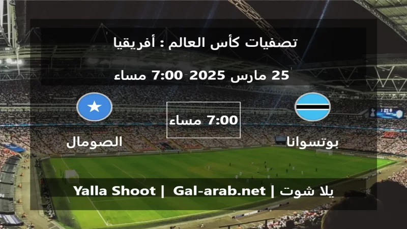 مباراة بوتسوانا و الصومال - تصفيات كأس العالم : أفريقيا